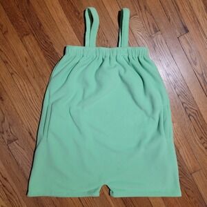 Ready Freddie Adult Loungewear Romper Jumpsuit Lime Green Terry Cloth